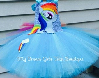 Rainbow dash tutu dress, My little pony tutu dress, MLP birthday dress, My little pony tutu, Rainbow Dash tutu, Rainbow dash dress, MLP tutu