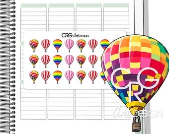 Hot Air Balloons | Planner Erin Condren Plum Planner Filofax Sticker