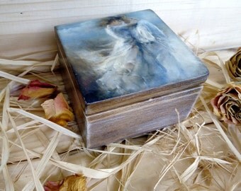 Personalized wedding ring box Wooden box Rustic ring pillow box Valentines day gift Marriage Proposal Ring Bearer Bridal box Ring holder