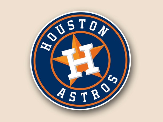 HOUSTON ASTROS Set of 2 Vinyl Cornhole DECAL Logo Wall Sticker