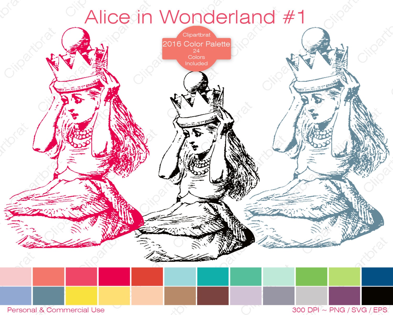 Download ALICE IN WONDERLAND Clipart Commercial Use Clipart Alice ...