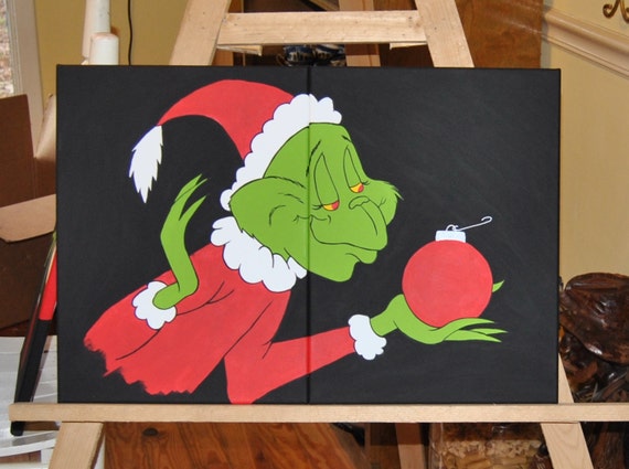 Items similar to How The Grinch Stole Christmas Personalized Painting ...