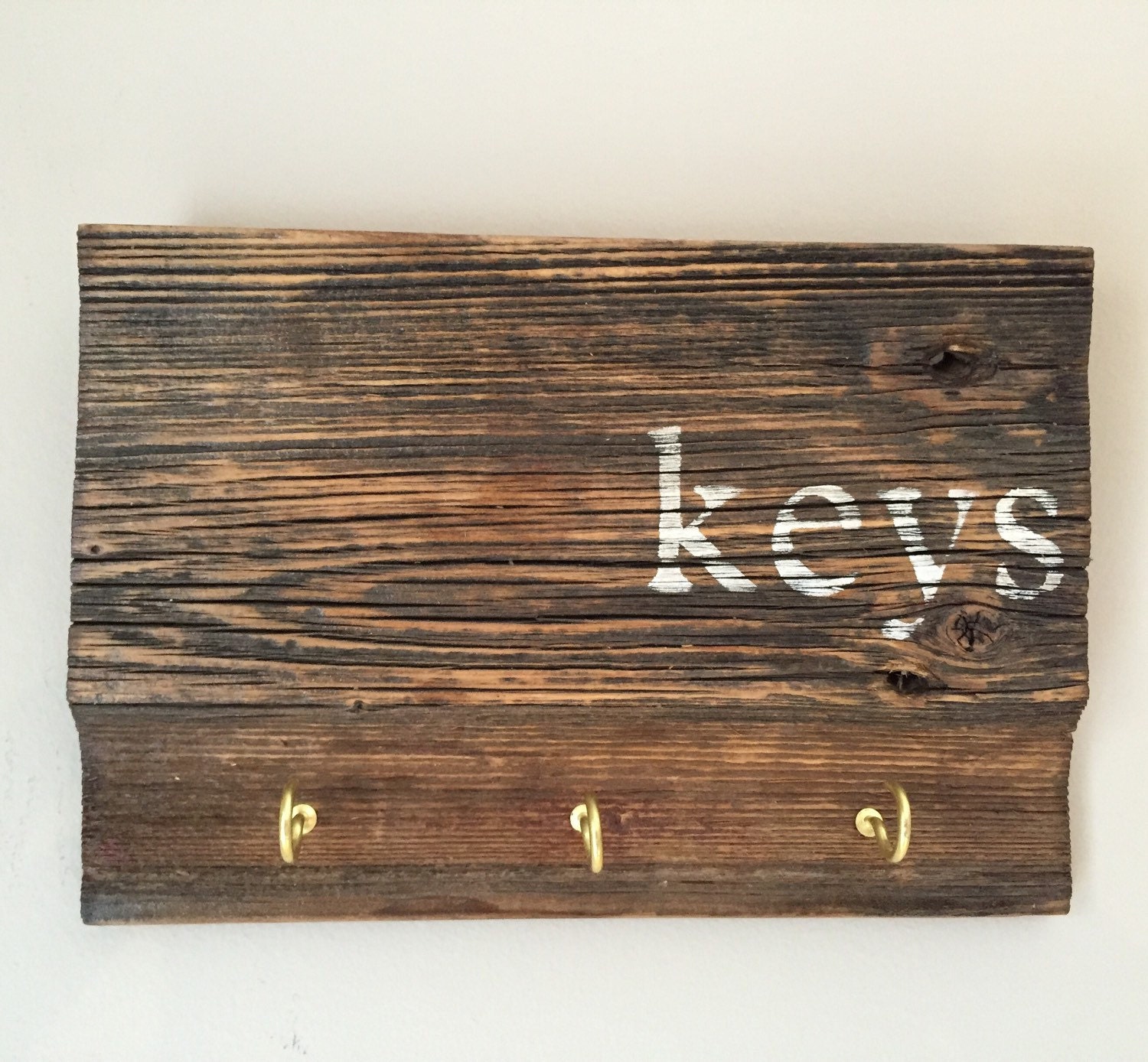 Key Holder Rustic Wood Sign Key Holder Key by FallenTimberCrafts