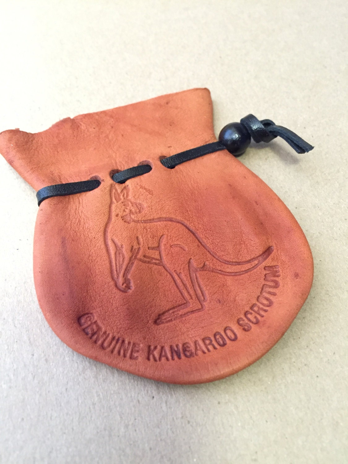 Kangaroo Scrotum Bag / Coin Purse / White Elephant Gift