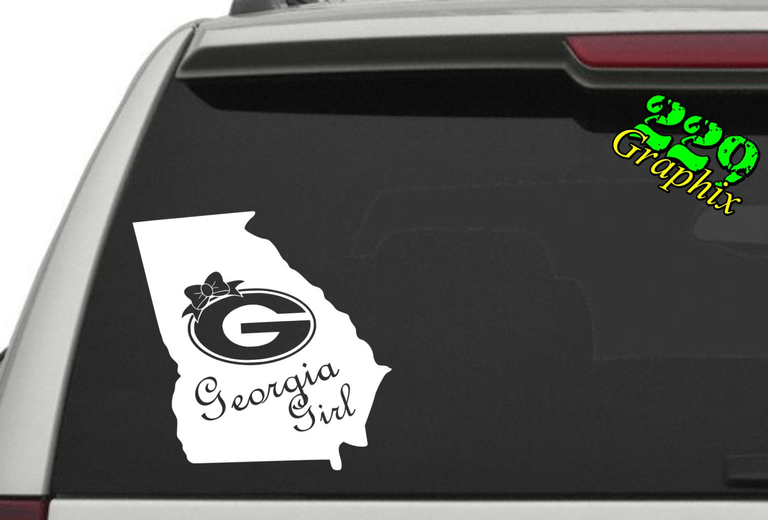 Girl Vinyl Decal Peach Bulldogs Tough Girl by 229Graphix