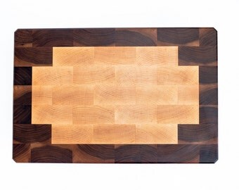 Maple & Walnut Border End Grain Cutting Board