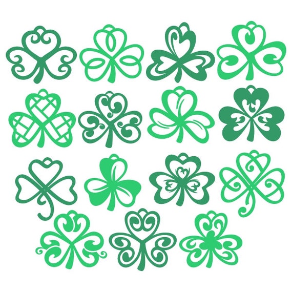 Download Shamrock Outlines Cuttable Designs SVG DXF EPS use with