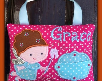Tooth Fairy Cushion, personalised Pillow for Girl or Boy, Tooth fairy pillow, personalised tooth fairy cushion, nursery decor, christening