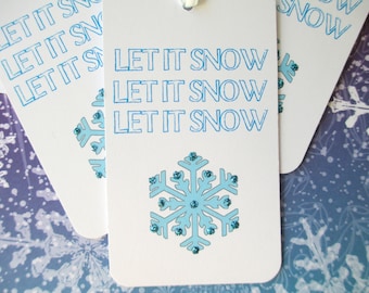 Christmas Tags-Let It Snow-Set of 8