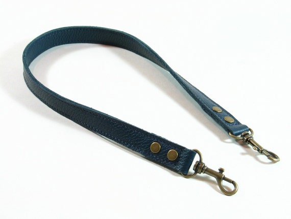Navy blue leather handbag straps replacement handbag straps