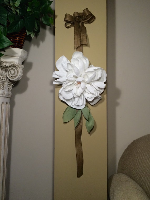Hanging Paper  Flower Ribbon  Wall  Decor  Rustic by 