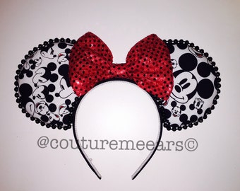 Faces of Mickey - Minnie Mickey Mouse ears