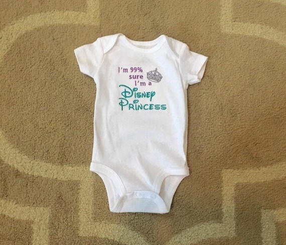 Disney Princess Onesie   Baby Girl Bodysuit   Custom Initial Baby