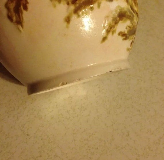 Holland Mold flower vase Floral Pink vintage Vase Jar Ceramic