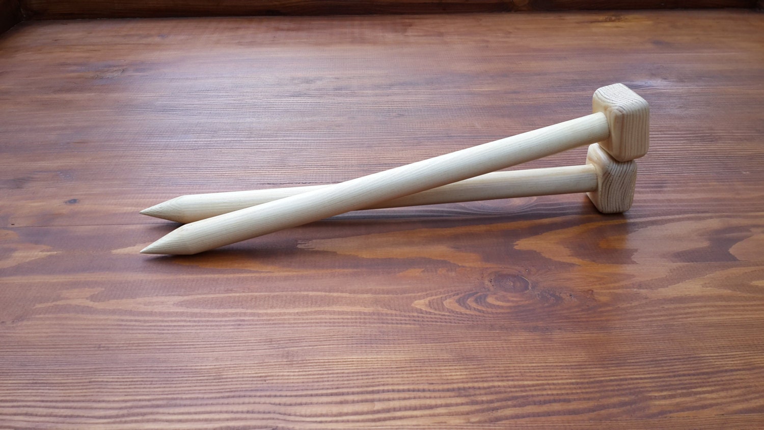 Big knitting needles Giant knitting needles Wood knitting