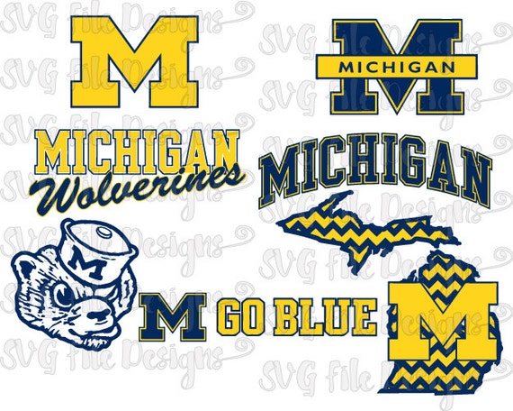 University Of Michigan Wolverines Football Logo By Svgfiledesigns