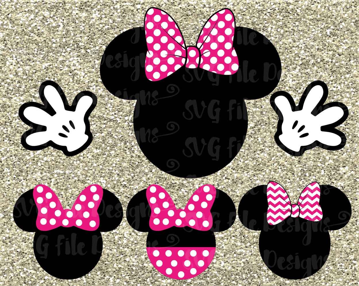 Download Minnie Mouse Head / Ears Polka Dot / Chevron Bow by ...