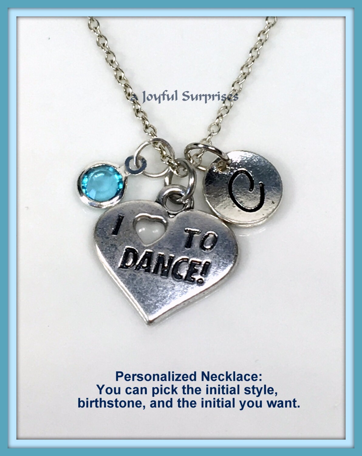 I love to Dance Necklace Dancer Jewelry Heart Gift for