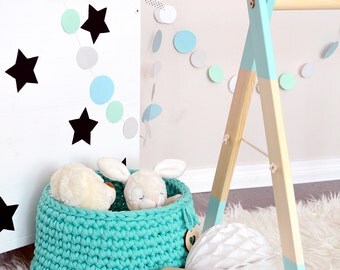 Wood Baby Gym without Gym Toys - Mint * Play Gym / Activity Gym / Nursery Decor / Baby Sensory Toy / Modern Nursery / Montessori / Busy Gym