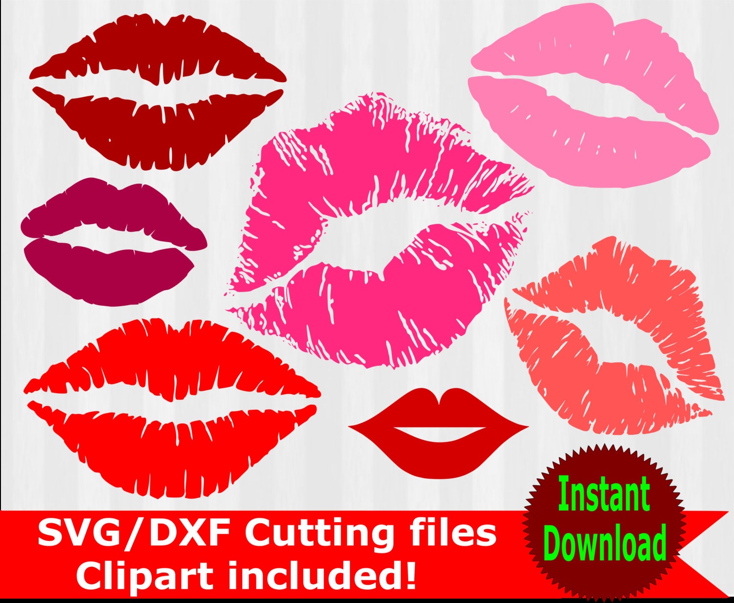 Download Kissing Lips SVG and clipart kiss lips clip art by 5StarClipart