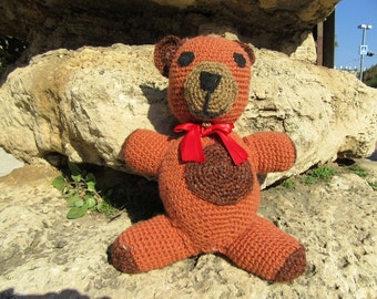 Digital dowload how to tutorial pdf file  big brown teddy bear pattern