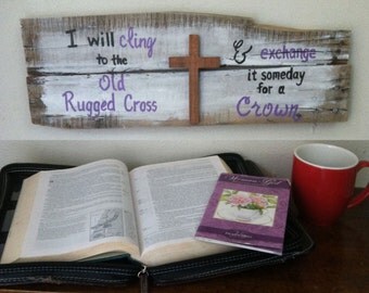 Old Rugged Cross - Christian Wall Art - Scripture Signs - Cross - The Old Rugged Cross Sign - Pastor Gift - Father's Day Gift