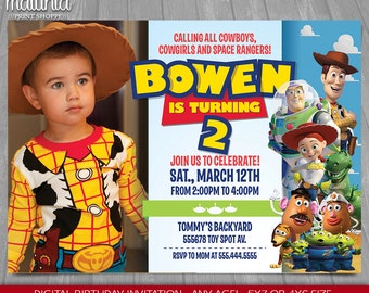 Toy Story Invitation - Toy Story Invite - Disney Pixar Toy Story Birthday Invitation - Toy Story Birthday Party with photo