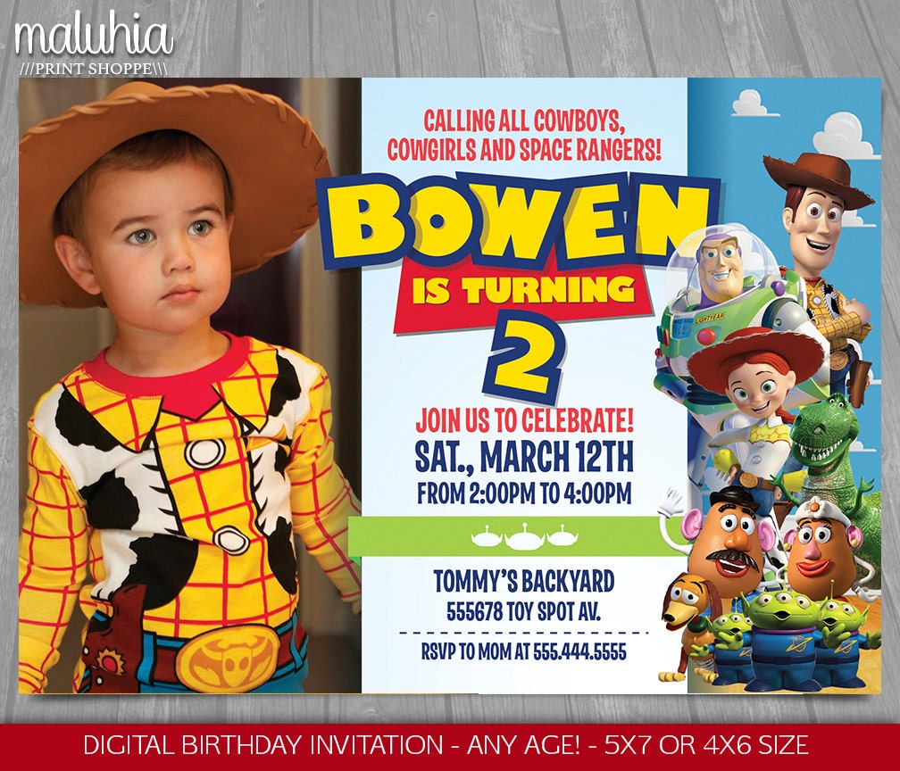 Toy Story Custom Invitations 4