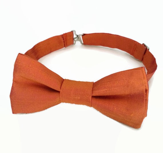 Burnt Orange Silk Bow Tie For Boys Orange Bow Ties For 4137