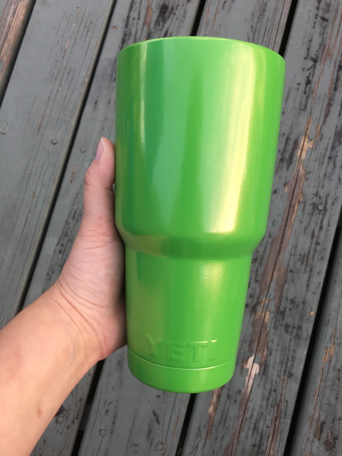 Lime Green Powder Coated Yeti Rambler// Yeti Rambler// Green