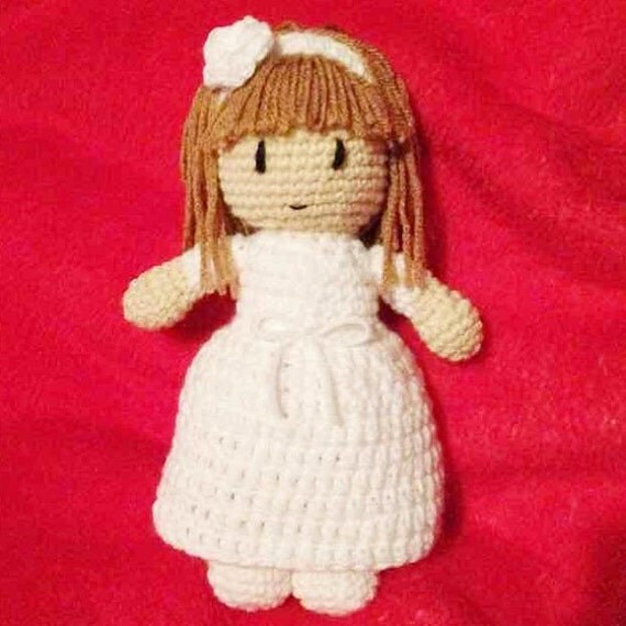 Crochet Communion Flower Girl Wedding Quince by MoonlitShop15