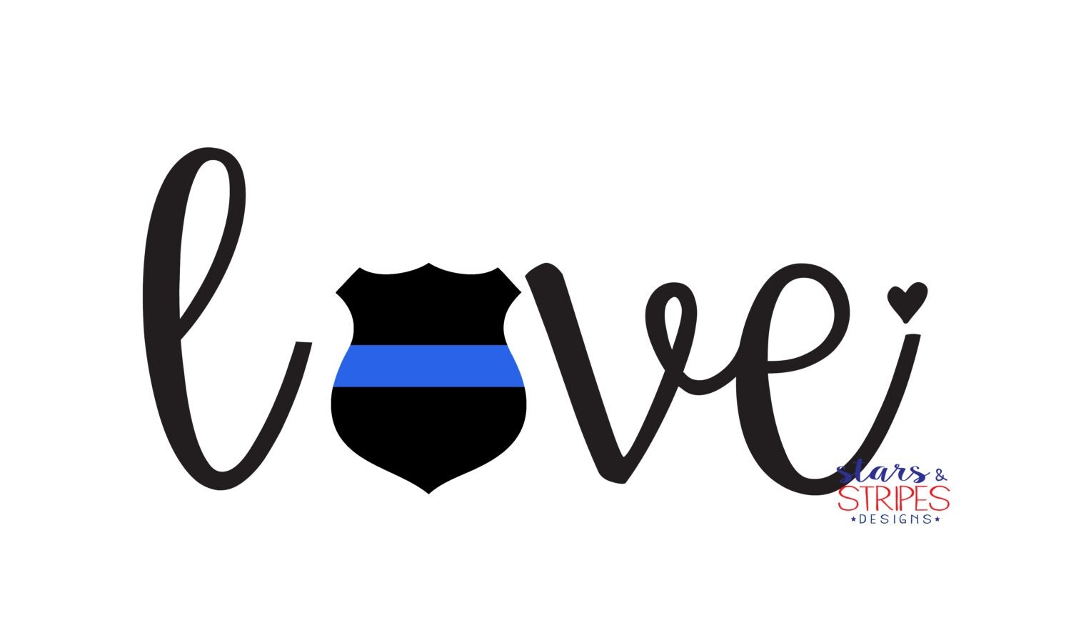 Police Love Decal. Cop Officer Law enforcement Police Hero.