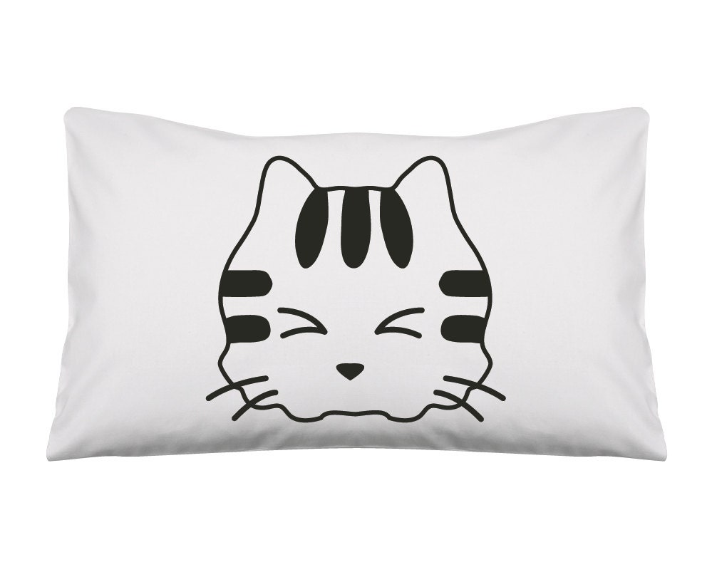 Crib Pillow Nursery Knit Pillow Toddler Bedding Cat by EmmasStory