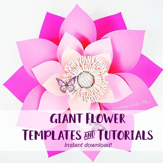 DIY Giant Flowers- Paper Flower Templates & Tutorials- Flower Wall- Wedding Backdrop