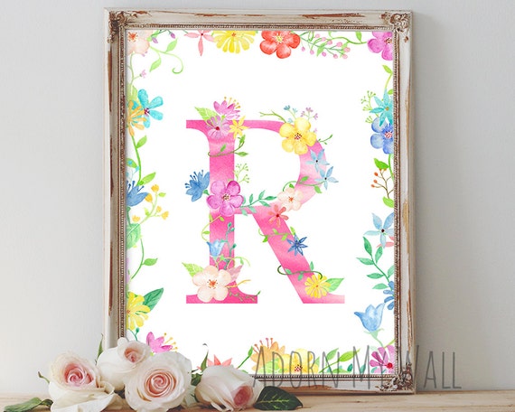 Letter R wall art wall decor home decor instant download