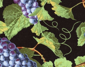 Grapes and Vines on Black - Wine Country - EESCO