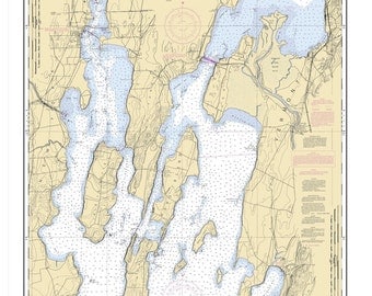 2004 Nautical Map of Lake Champlain New York