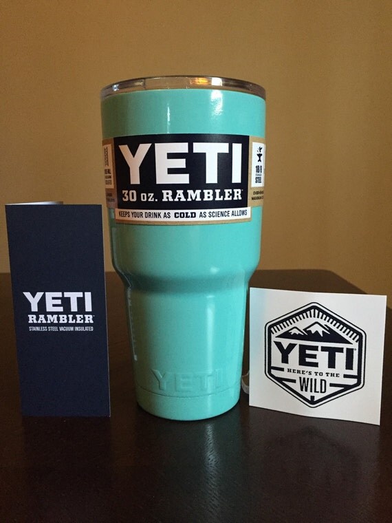YETI Rambler 30oz Sea Foam Green Mint Blue by JessRaeCraftBoutique