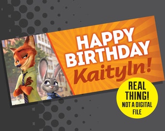 Zootopia Banner - Zootopia Birthday Banner