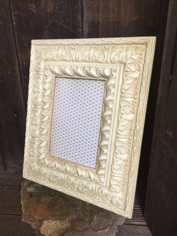 Ivory Wedding Frame White picture frame Shabby Chic Photo
