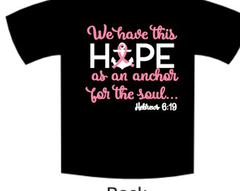 Breast Cancer Shirt Breast Cancer Awareness TShirt Breast Cancer Awareness Shirt Survivor Breast Cancer TShirt Hope