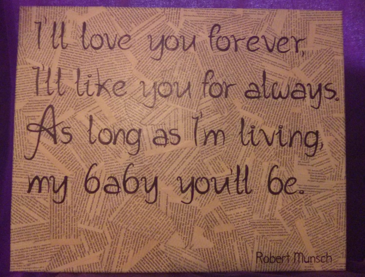 love you forever by munsch robert