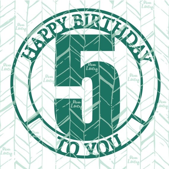 Download Items similar to 5th Birthday SVG, Happy Birthday Clip Art ...