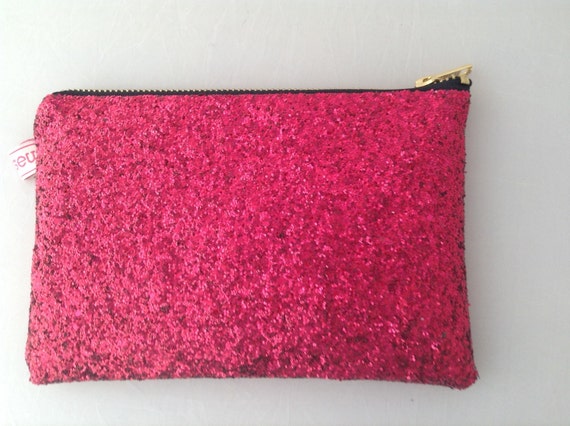 fuschia pink clutch purse