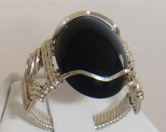 SKU-042 Onyx Ring in Sterling Silver
