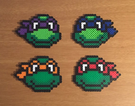 Ninja Turtles Perler Bead Characters Nerdy Collectible