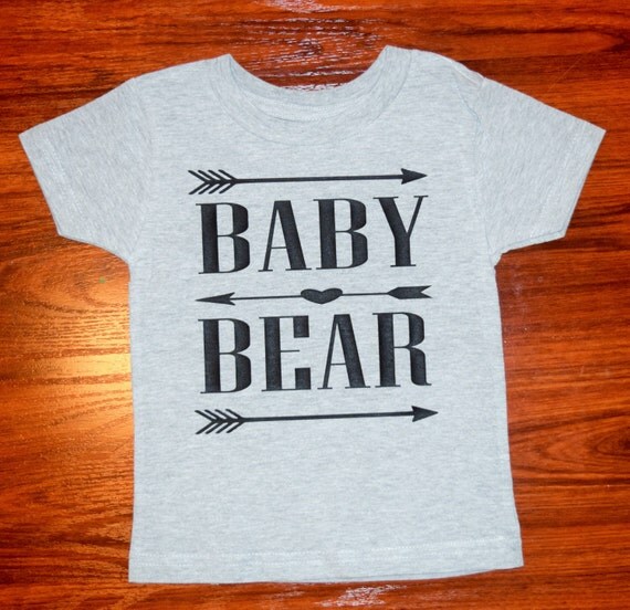 BABY BEAR Grey Tee Shirt//Baby Bear Infant Tee Shirt//Baby