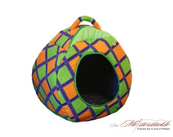 Green karrierte cozy cave dog cave cat cave