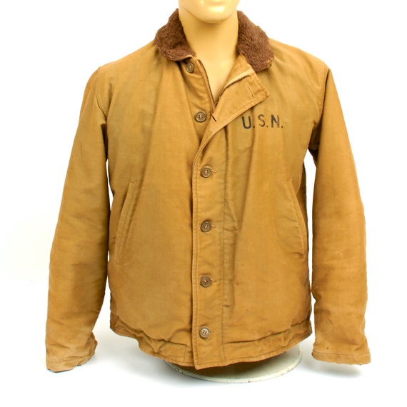 Original U.S. WWII N-1 Navy Deck Jacket Size 40 GLT2030