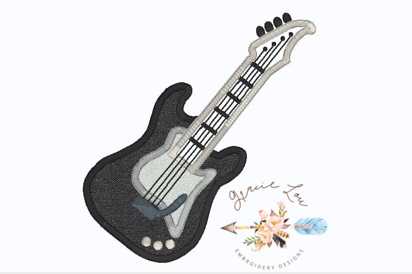 Electric guitar embroidery design guitar embroidery design Electric guitar embroidery design guitar embroidery design